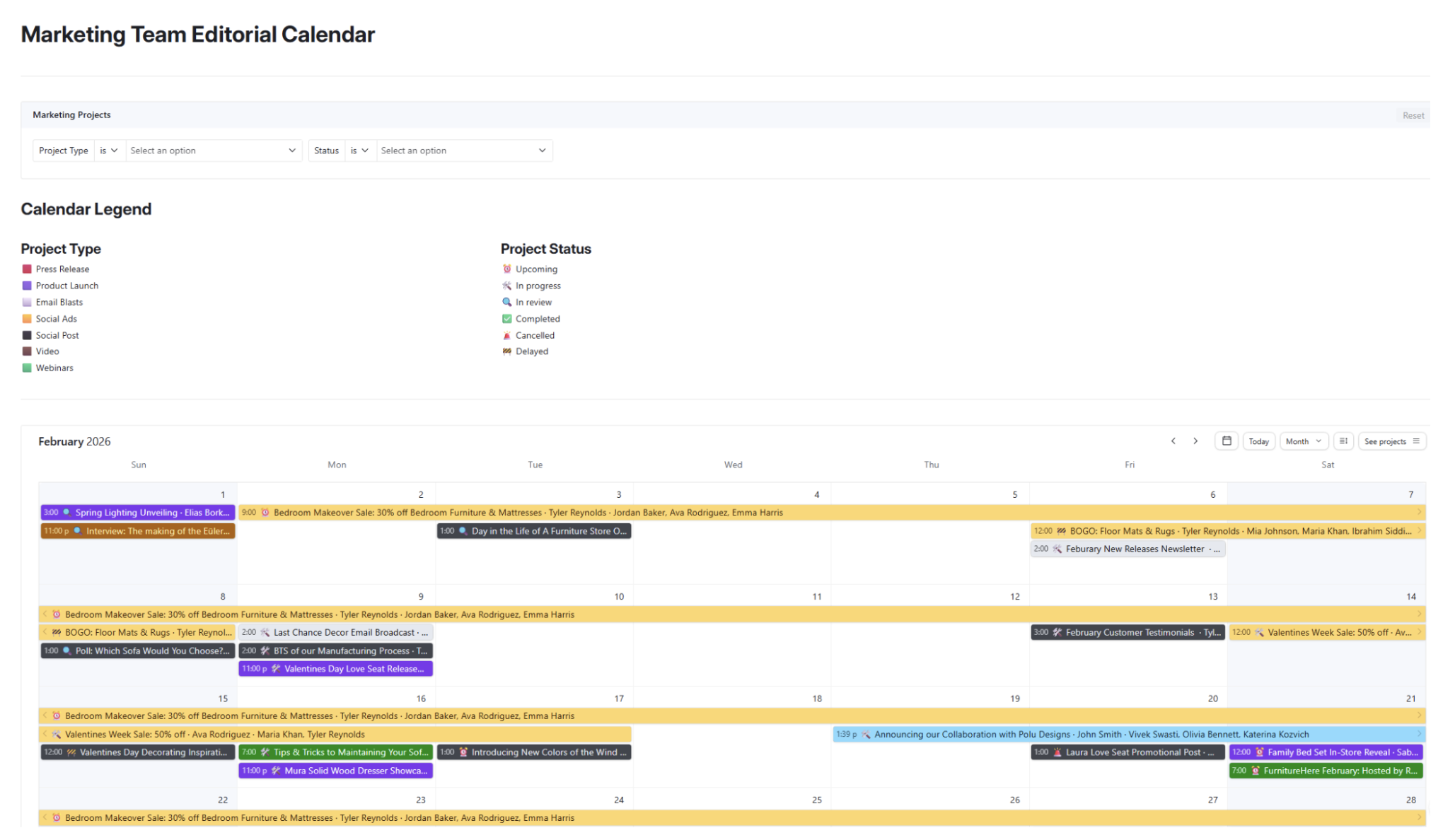 Content Calendar and Editorial Planning - Airtable for Communications
